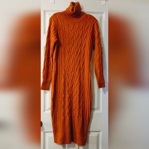 Beautiful Orange Turtleneck Sweater DressX-Large. Never been worn
